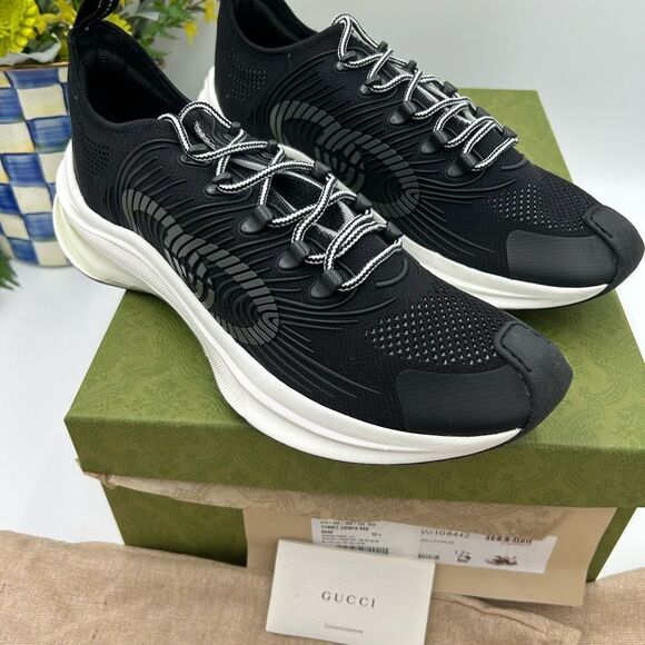 Men’s Gucci run interlocking G sneakers size 12.5 made in Italy - Picture 2 of 7